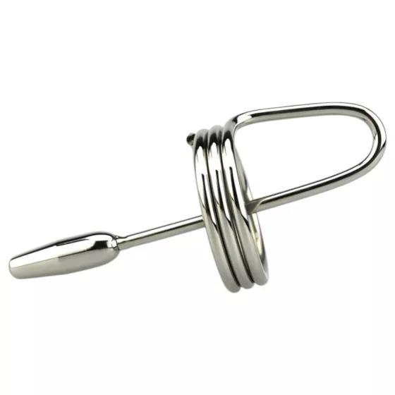 DeepRing - dilatátor s krúžkom - kovový - 9 cm - strieborný