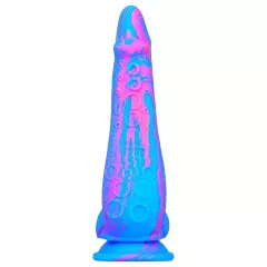   Inkipus - dildó so semenníkmi - silikón - 18 cm - modro-ružový