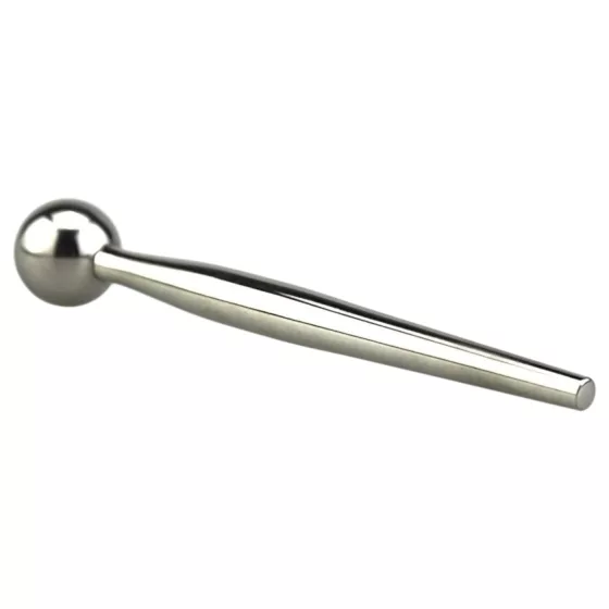 FukR - dilatátor do penisu s guľôčkami - kovový - 8 cm - strieborný