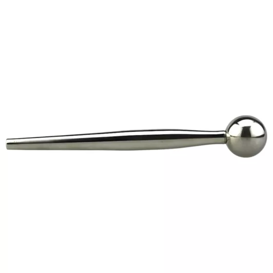 FukR - dilatátor do penisu s guľôčkami - kovový - 8 cm - strieborný