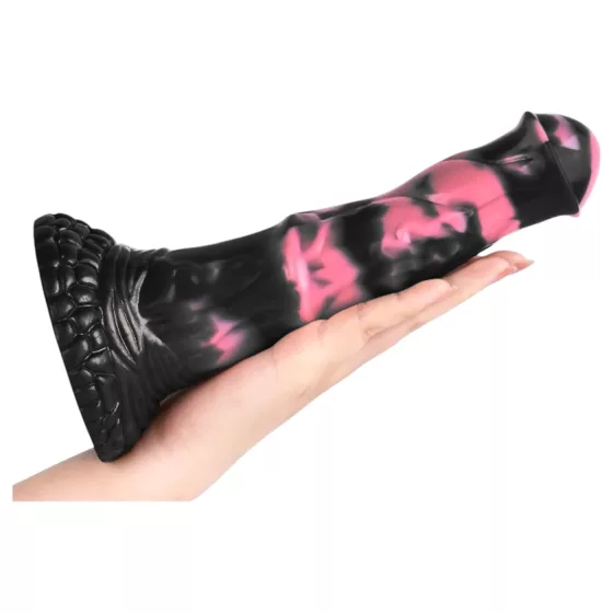 Bad Horse - dildo v tvare konského penisu - silikón - 18 cm - čierno-ružový