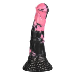   Bad Horse - Silikónové dildo s konským náradím - 18 cm (čierno-ružové)