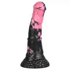   Bad Horse - silikónové konské dildo - 18 cm (čierno-ružové)