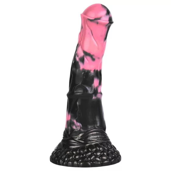 Bad Horse - silikónové konské dildo - 18 cm (čierno-ružové)