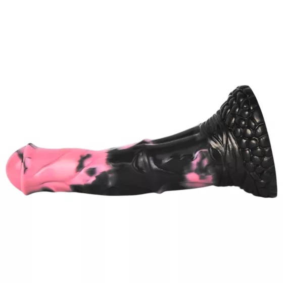 Bad Horse - silikónové konské dildo - 18 cm (čierno-ružové)