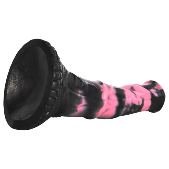 Bad Horse - silikónové konské dildo - 18 cm (čierno-ružové)