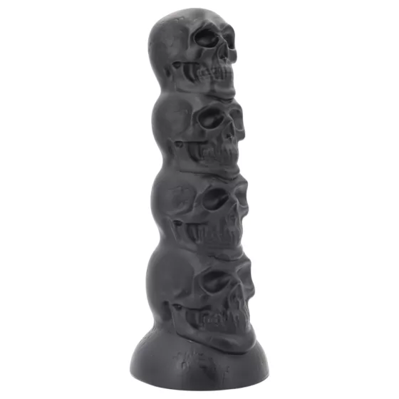 Topped Monster - lebka dildo - 22 cm (čierne)