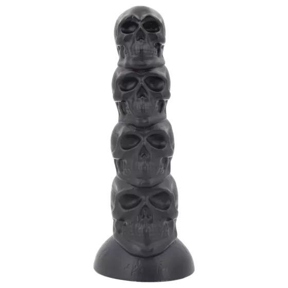 Topped Monster - lebka dildo - 22 cm (čierne)