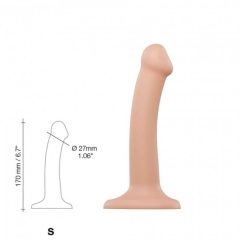   Strap-on-me S - realistické dildo s dvojitým povrchom - malé (telová farba)