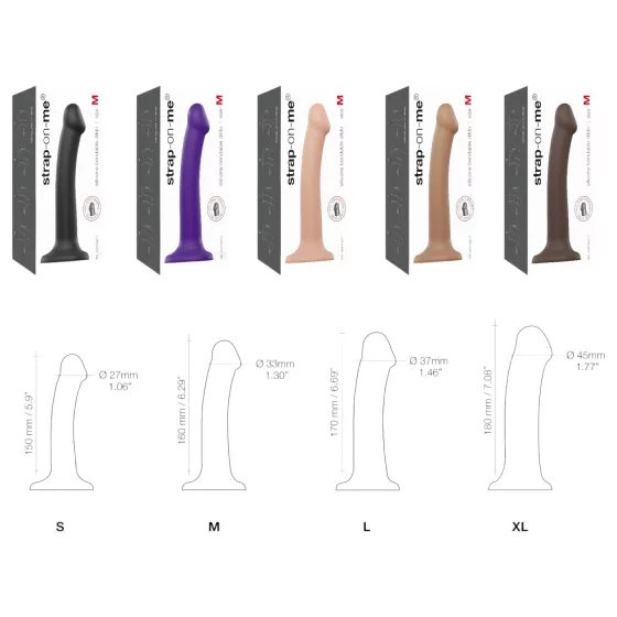 Strap-on-me - dvojitý dildo - dvojvrstvový silikón - čierny