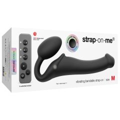 Strap-on-me M - pripínací vibrátor - stredný (čierny)