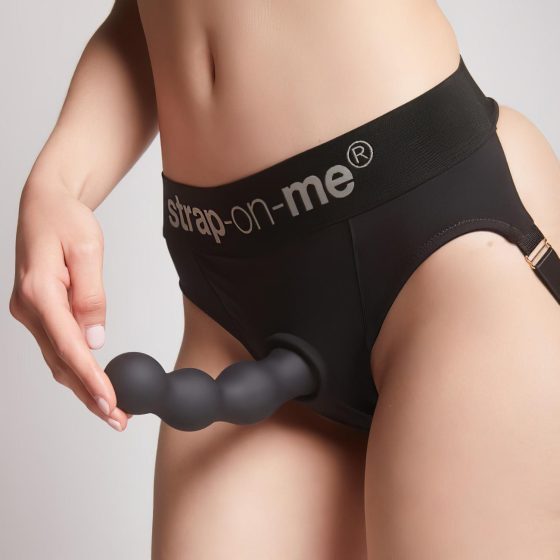 Strap-on-me Balls M – guľôčkový prísavkový dildo (čierny)
