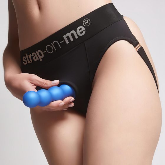 Strap-on-me Balls S - guľôčkový, prísavkový dildo (modrý)