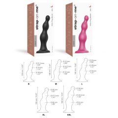   Strap-on-me Korálky S - korálkový, prísavkový vibrátor (ružový)