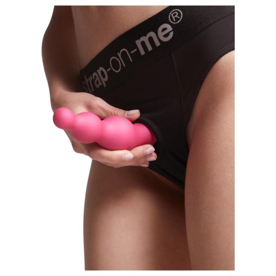 Strap-on-me Korálky S - korálkový, prísavkový vibrátor (ružový)