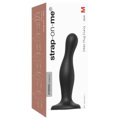 Strap-on-me Curvy M - vlnitý prísavkový dildo (čierny)