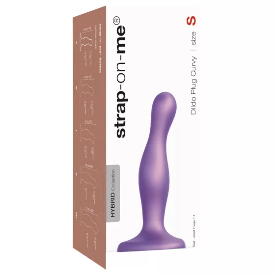 Strap-on-me Curvy S - vlnitý dildo s prísavkou (fialový)