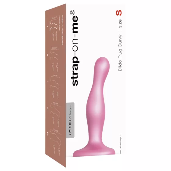 Strap-on-me Curvy S - zvlnené dildo s prísavkou (ružové)