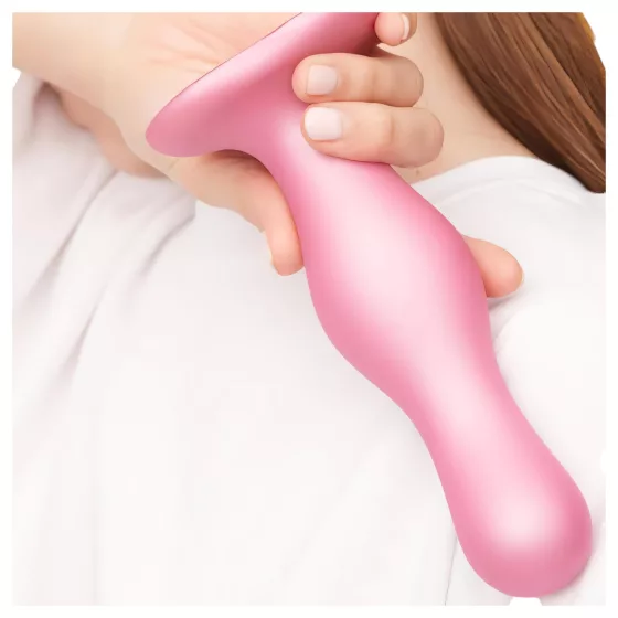 Strap-on-me Curvy S - zvlnené dildo s prísavkou (ružové)