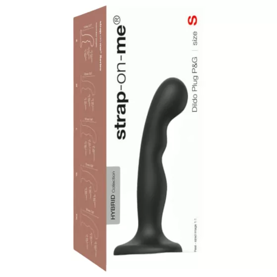 Strap-on-me - dildo s prísavkou - zahnuté - čierne