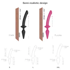   / Strap-on-me Swith Semi-Realistic L - 2v1 silikónový dildo (ružový)