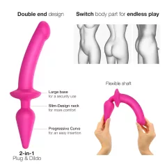   / Strap-on-me Switch Polorealistický XXL - 2v1 dildo (ružový)
