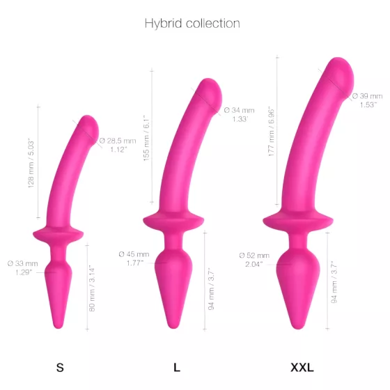 / Strap-on-me Switch Polorealistický XXL - 2v1 dildo (ružový)