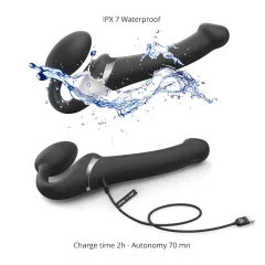   Strap-on-me - pripínací vibrátor s tlakovými vlnami - čierny
