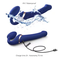   Strap-on-me - pripínací vibrátor s pulzujúcimi vlnami - modrý