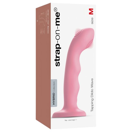 Strap-on-me M - vodotesný, pulzujúci G-bod vibrátor (ružový)
