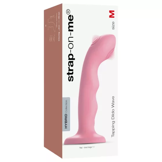Strap-on-me M - vodotesný, pulzujúci G-bod vibrátor (ružový)