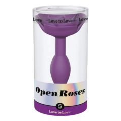   Love to Love Open Roses S - silikónové análne dildo (fialové)