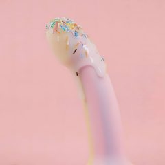   Dildolls Fantasia - prísavkový silikónový dildó (pruhovaný)