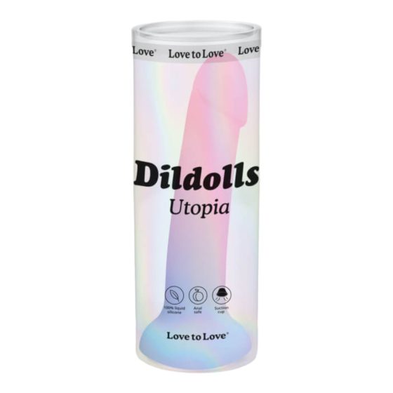 Dildolls Utopia - silikonové dildo s prísavkou (farebné)