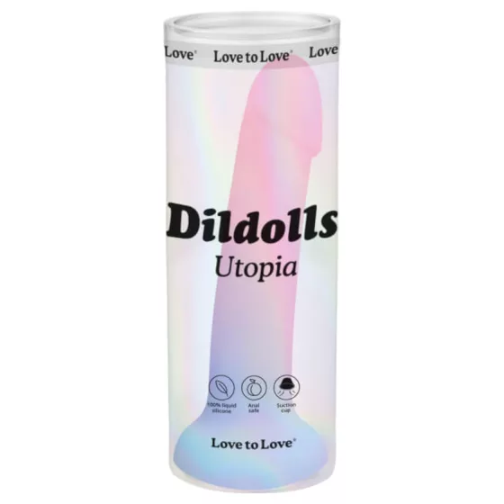 Dildolls Utopia - realistický dildo s prísavkou - silikón, farebný