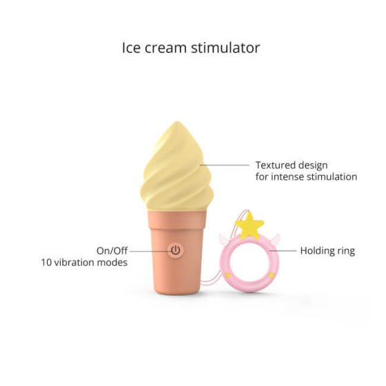 Love to Love Cand Ice - bezdrôtový vibrátor na klitoris (vanilkový pop)