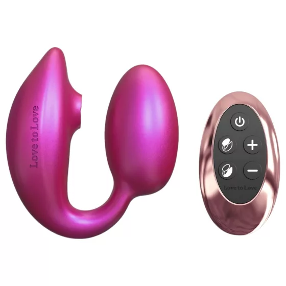 Wonderlover - G-bod vibrátor a klitorisu (kovový ružový)