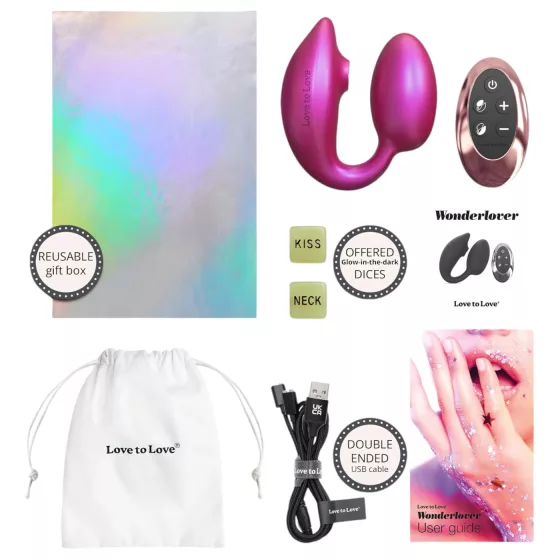 Wonderlover - G-bod vibrátor a klitorisu (kovový ružový)