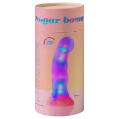   Love to Love Sugar Bomb - svietiace silikónové dildo s LED (ružovo-žlté) - 16,9 cm