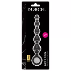 Dorcel Deep Feel - korálkový análny dildo (čierny)