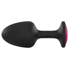   Dorcel Geisha Plug Ruby L - análny kolík s ružovým kameňom (čierny)