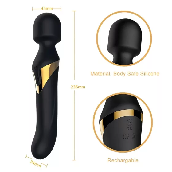 Dorcel - vibrátor a masážny prístroj 2v1 - duálny orgazmus - čierny