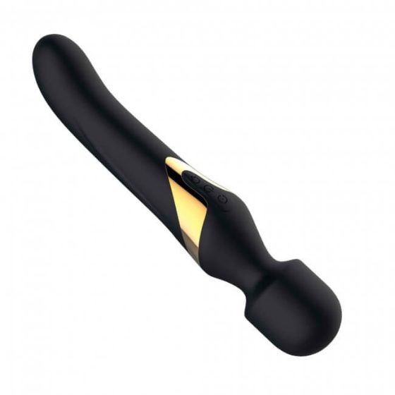 Dorcel Dual Orgasms Gold - nabíjací masážny vibrátor 2in1 (čierny)