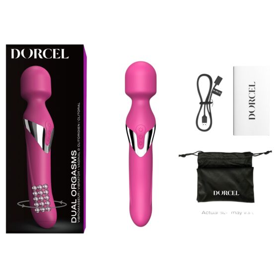 Dorcel Dual Orgasms - nabíjateľný 2v1 masážny vibrátor (ružový)