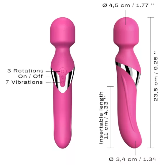 Dorcel Dual Orgasms - akumulátorový, 2v1 masážny vibrátor (ružový)