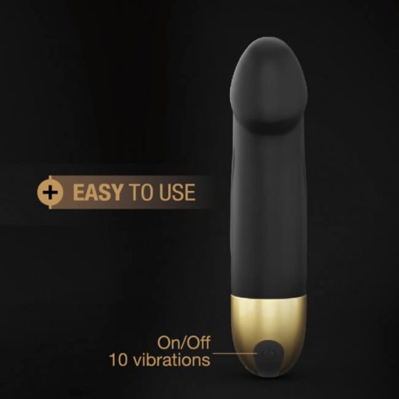 Dorcel Real Vibration S 2.0 - nabíjací vibrátor (čierno-zlatý)