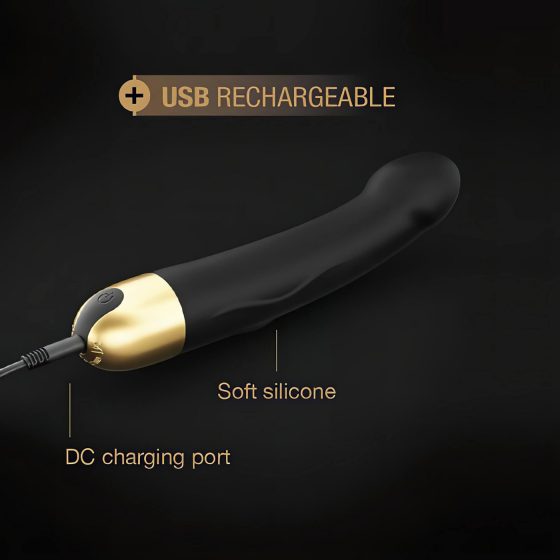 Dorcel Real Vibration M 2.0 - nabíjací vibrátor (čierno-zlatý)