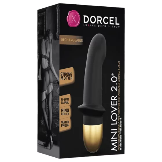 Dorcel Mini Lover 2.0 - nabíjací, G-bod vibrátor (čierno-zlatý)