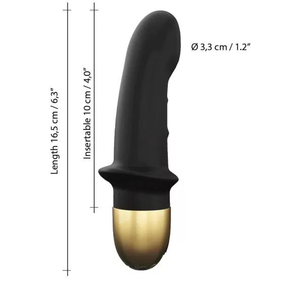 Dorcel Mini Lover 2.0 - nabíjací, G-bod vibrátor (čierno-zlatý)
