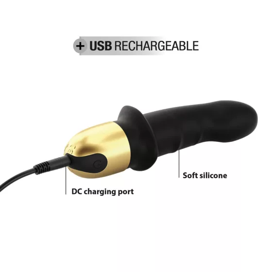 Dorcel Mini Lover 2.0 - nabíjací, G-bod vibrátor (čierno-zlatý)